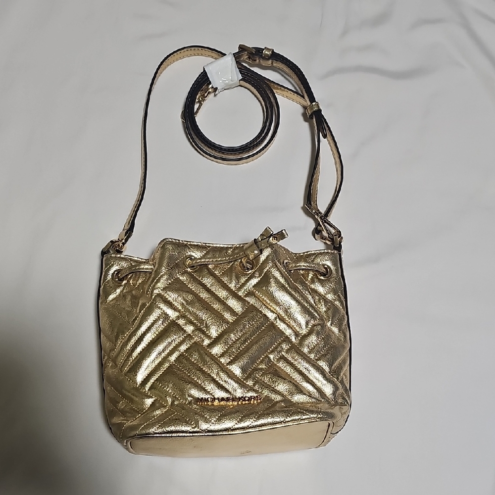 Michael Kors Metallic Gold Quilted Bag